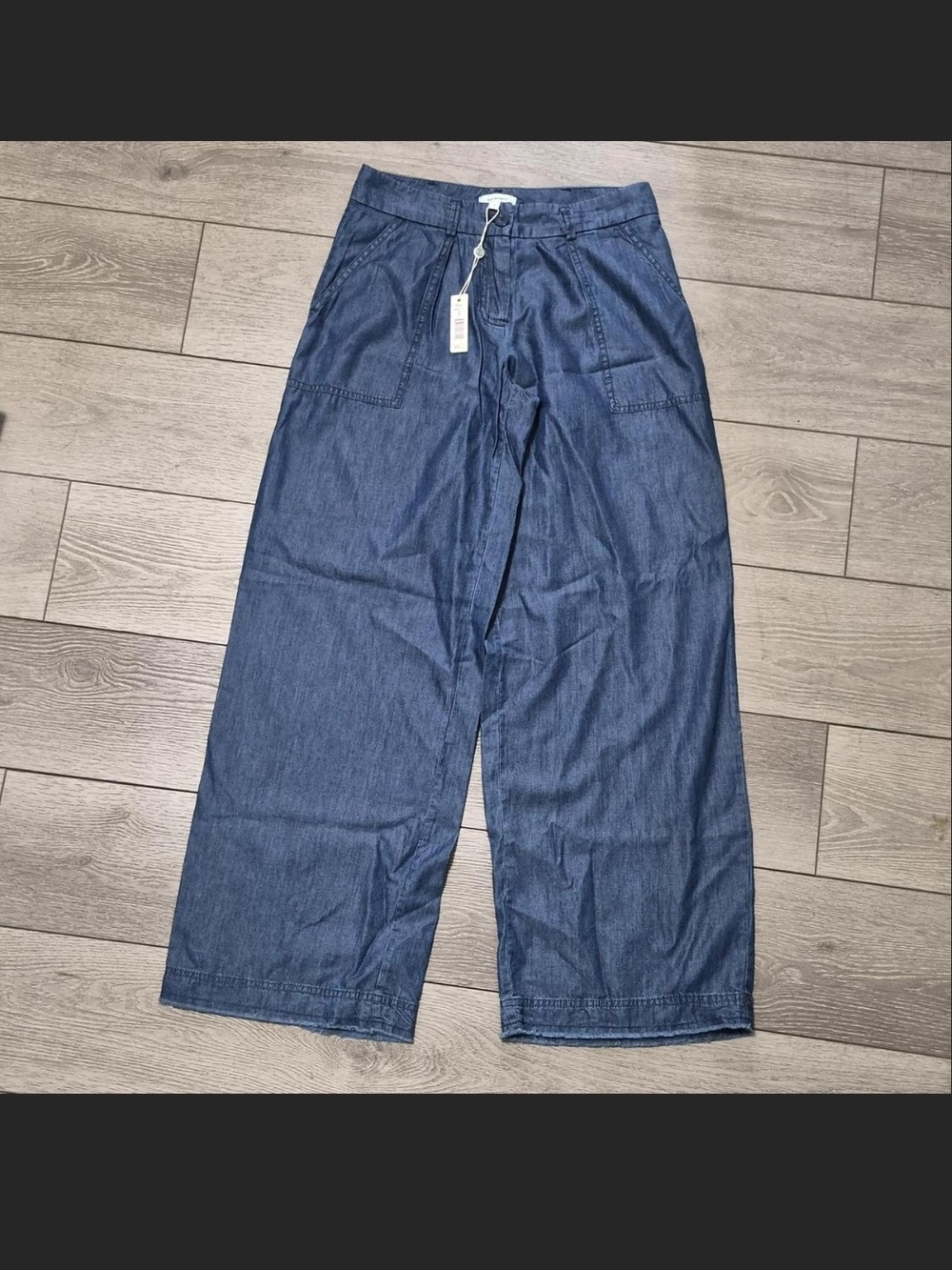 Max Studio Wide Leg Pant Baggy Lightweight Denim Trouser NWT Womens Size 2